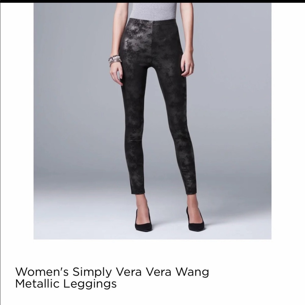 Vera Wang Mettalic Leggings